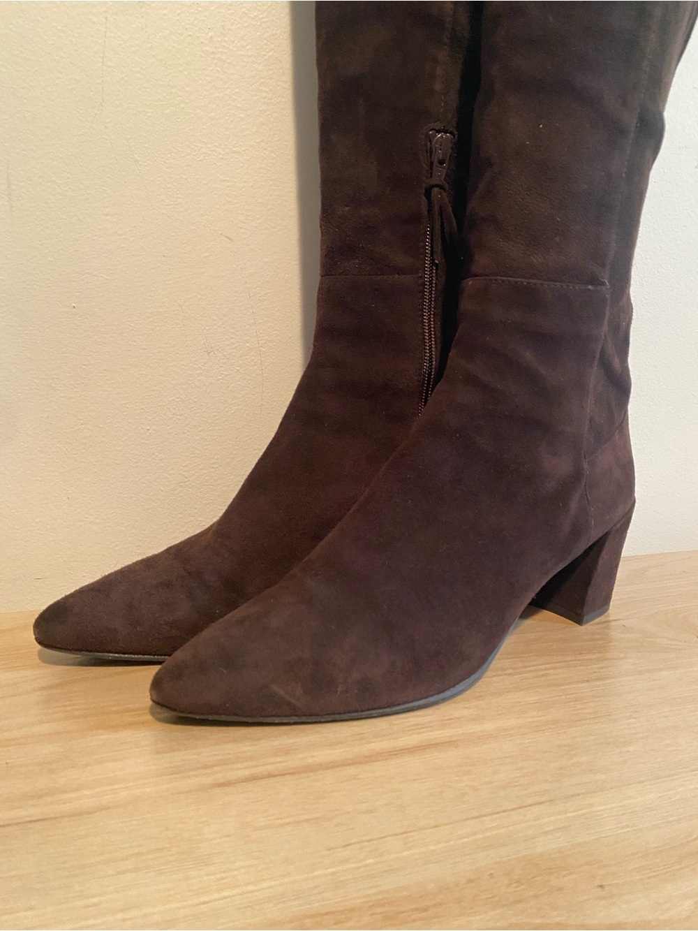 Stuart Weitzman - Over the Knee Brown Suede Boots Women’s 9 Made in Spain - Picture 4 of 10